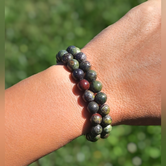 Dragon Bloodstone 8mm Bracelet - Picture 2 of 4